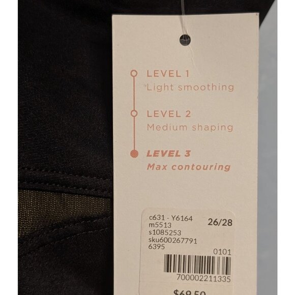 Cacique Open-Bust Thigh Shaper 26/28 Black Nylon Spandex Level 3 Max Contouring - Picture 8 of 12